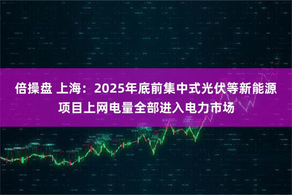 倍操盘 上海：2025年底前集中式光伏等新能源项目上网电量全部进入电力市场